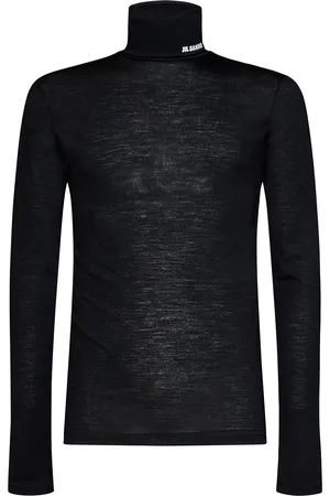 Jil Sander T-shirt dolcevita in misto lana