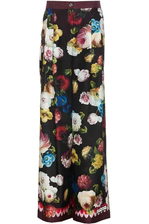 Dolce & Gabbana Pantalone multicolor frontale con bottoni