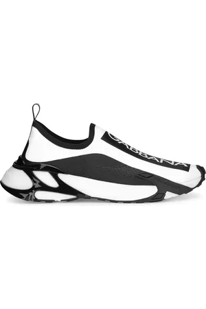 Dolce & Gabbana Sneakers bicolore in maglia stretch e logo