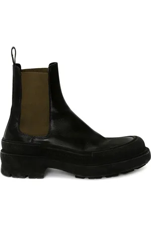 Alexander McQueen Stivali in pelle con banda laterale