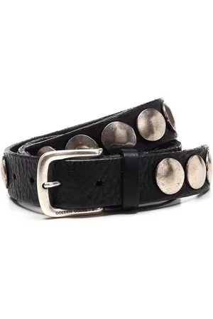 Golden Goose Cintura Trinidad nera con borchie