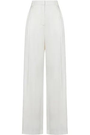 Alexander McQueen Pantaloni a Gamba Larga in viscosa