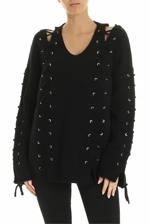 Alexander McQueen Pullover con dettagli corsetto