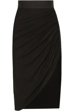 Dolce & Gabbana Gonna drappeggiata asimmetrica nera