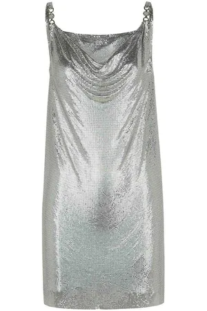 VERSACE Vestito in metallo argentato