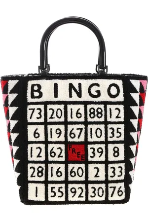 Lulu Guinness Borsa a mano Bingo Bibi nera e bianca
