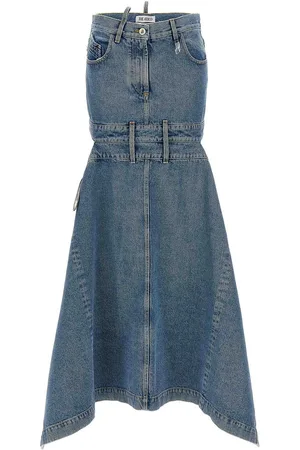 The Attico Gonna longuette in denim