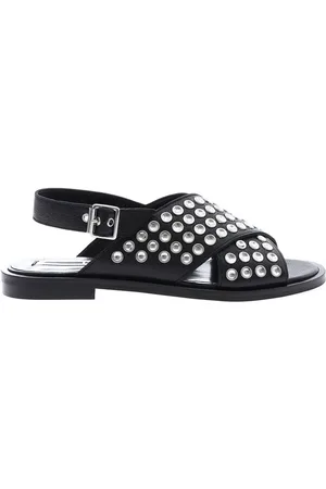 Alexander McQueen Sandali Kim neri borchiati