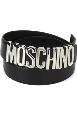 Moschino Cintura con fibbia logo argentata