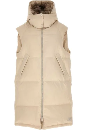 YVES SALOMON Gilet con inserto in pile lungo