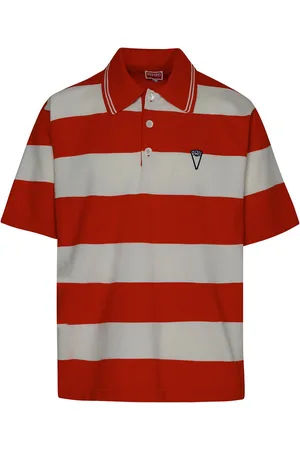 Kenzo Polo in cotone a righe arancione
