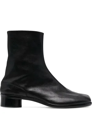 Maison Margiela Stivali in pelle con tacco basso e logo