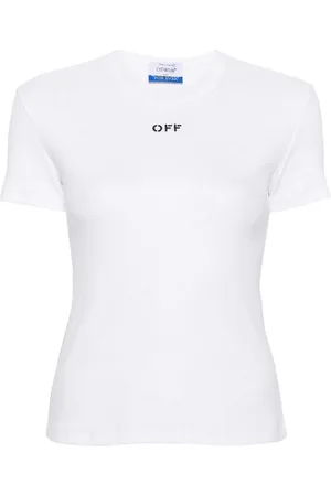 OFF-WHITE T-shirt bianca con stampa logo