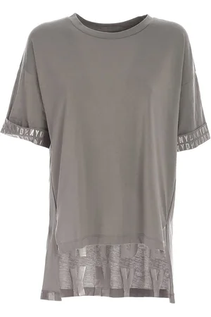 DKNY T-shirt stampe logo laminate grigia