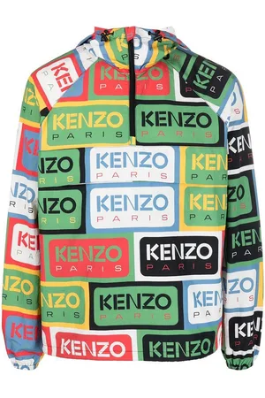 Kenzo Giacca a vento con mezza zip e cappuccio