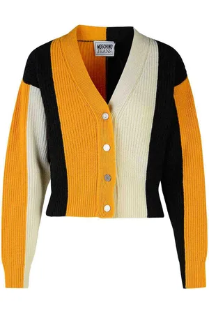 Moschino Cardigan a righe in misto lana e viscosa