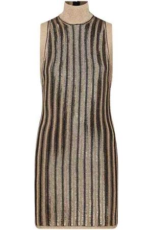 Tom Ford Miniabito in lana color oro