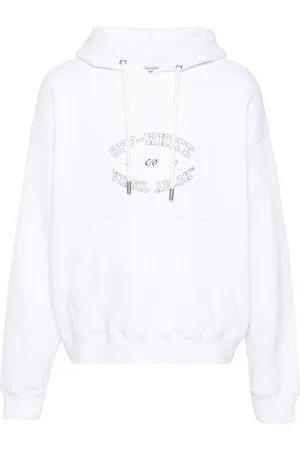 OFF-WHITE Felpa Con Cappuccio In Cotone Con Stampa