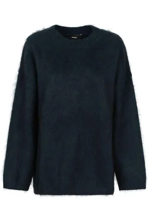 arma leder Maglia mohair scollo giro