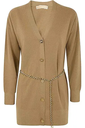 Michael Kors Cardigan con cintura a catena impero