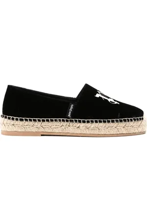 Palm Angels Espadrillas in velluto con logo ricamato