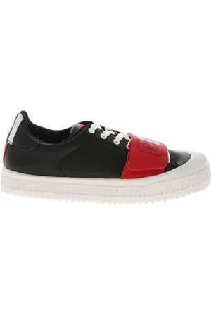 GCDS Sneakers nere con dettaglio logo rosso