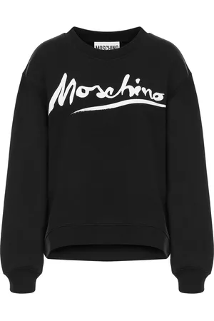 Moschino Felpa in cotone con stampa logo