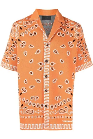 Alanui Camicia in piqu a motivo bandana