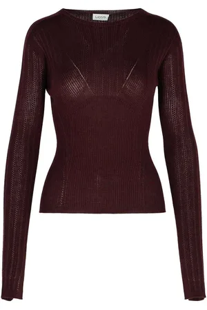 Lanvin Maglione in misto lana bordeaux