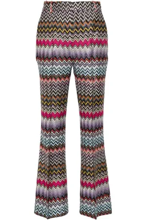 Missoni Pantaloni svasati con motivo a zigzag