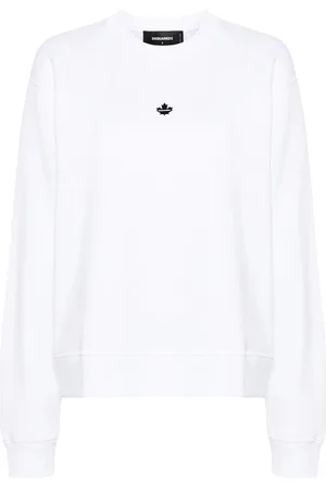Dsquared2 Felpa in cotone con logo applicato