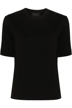 Moncler T-shirt in cotone con logo in rilievo
