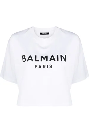Balmain T-shirt corta in cotone con logo