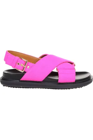 Marni Sandalo fussbett in pelle colore lipstick