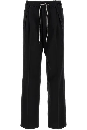 Maison Margiela Pantaloni con coulisse e pieghe davanti