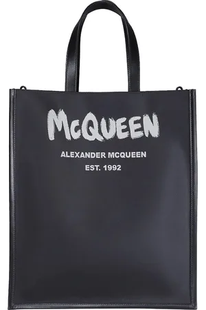 Alexander McQueen Borsa tote in pelle nera