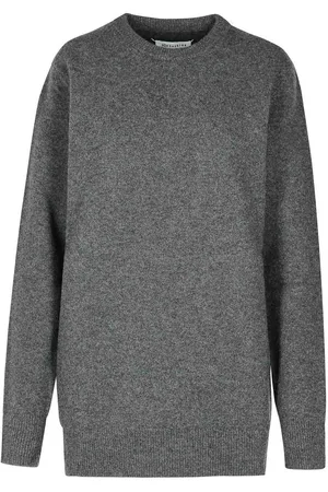 Maison Margiela Sopra maglione di lana grigia
