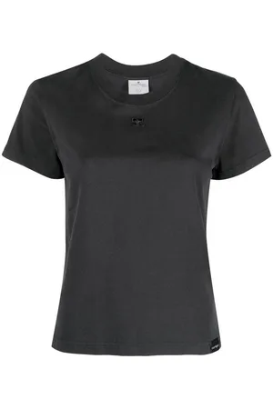 Courrèges T-shirt in cotone logata