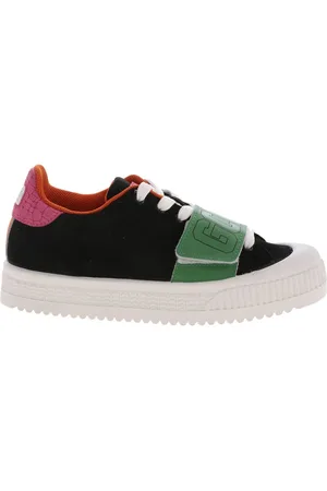 GCDS Sneaker in camoscio con strap velcro