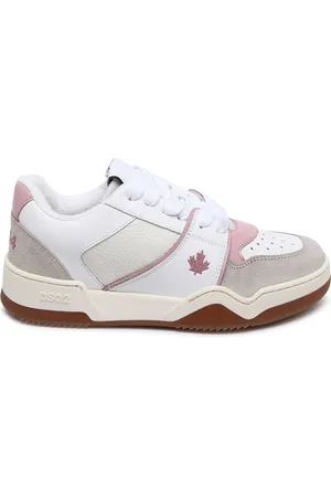 Dsquared2 Sneaker spiker in pelle bianca