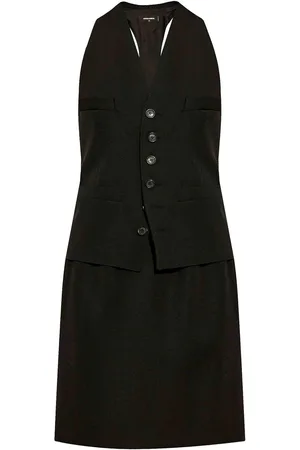 Dsquared2 Vestito in lana con scollo a V