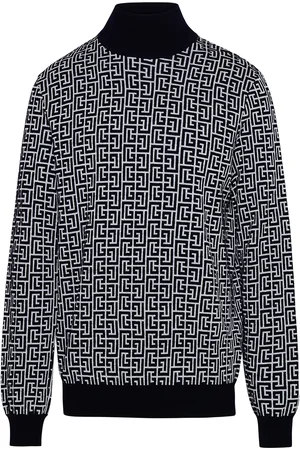 Balmain Maglia in mista lana bicolore