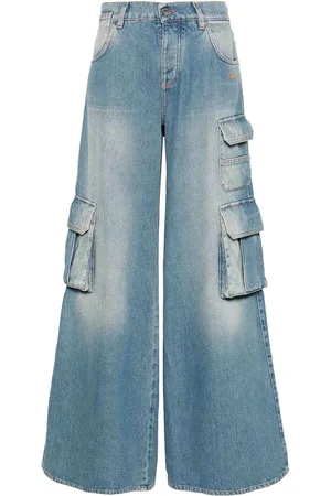 OFF-WHITE Jeans cargo con logo ricamato