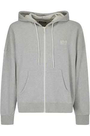 Golden Goose Felpa Star unisex in cotone con zip e logo