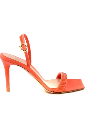 Gianvito Rossi Sandali corallo in velluto