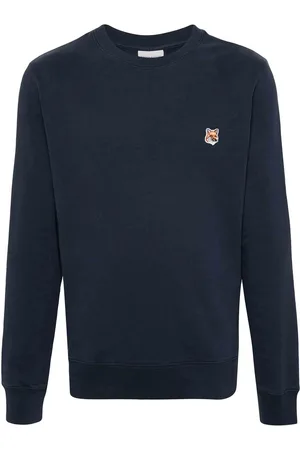 Maison Kitsuné Felpa in cotone con testa di volpe audace