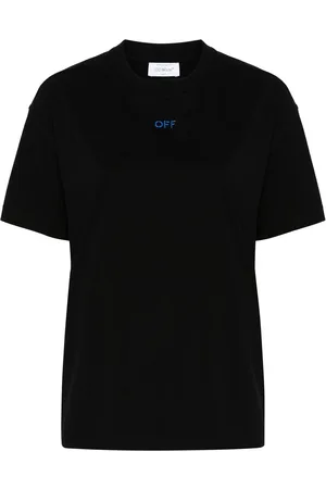 OFF-WHITE T-shirt in cotone con ricamo frecce