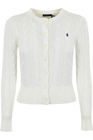 Ralph Lauren Cardigan a trecce con logo