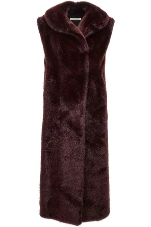 Serafini Gilet extra lungo in pelliccia sintetica