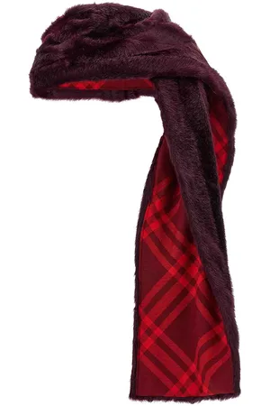 Burberry Sciarpa con cappuccio in ecopelliccia